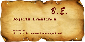 Bojsits Ermelinda névjegykártya